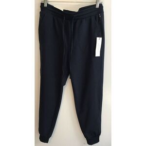 Rachel Zoe Jogger Pants Size Medium Navy Mid Rise Lightweight Stretch NWT